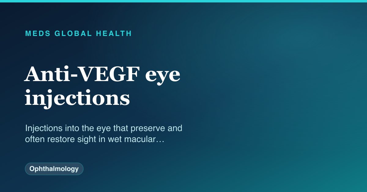 Anti-VEGF eye injections (Ophthalmology) — Meds Global Health drug-class reference