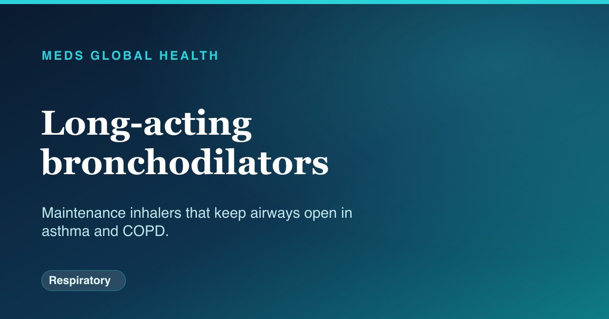 Long-acting bronchodilators (Respiratory) — Meds Global Health drug-class reference