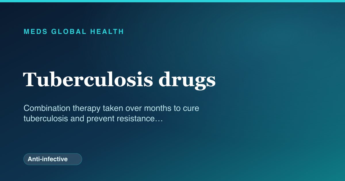 Tuberculosis drugs (Anti-infective) — Meds Global Health drug-class reference