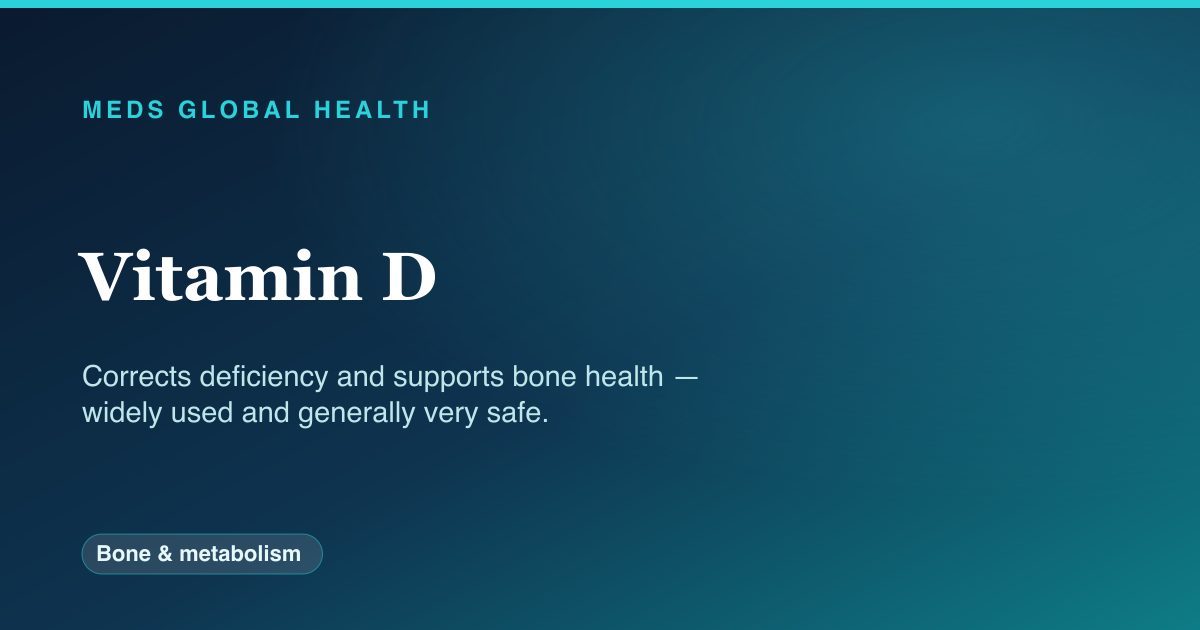 Vitamin D (Bone & metabolism) — Meds Global Health drug-class reference
