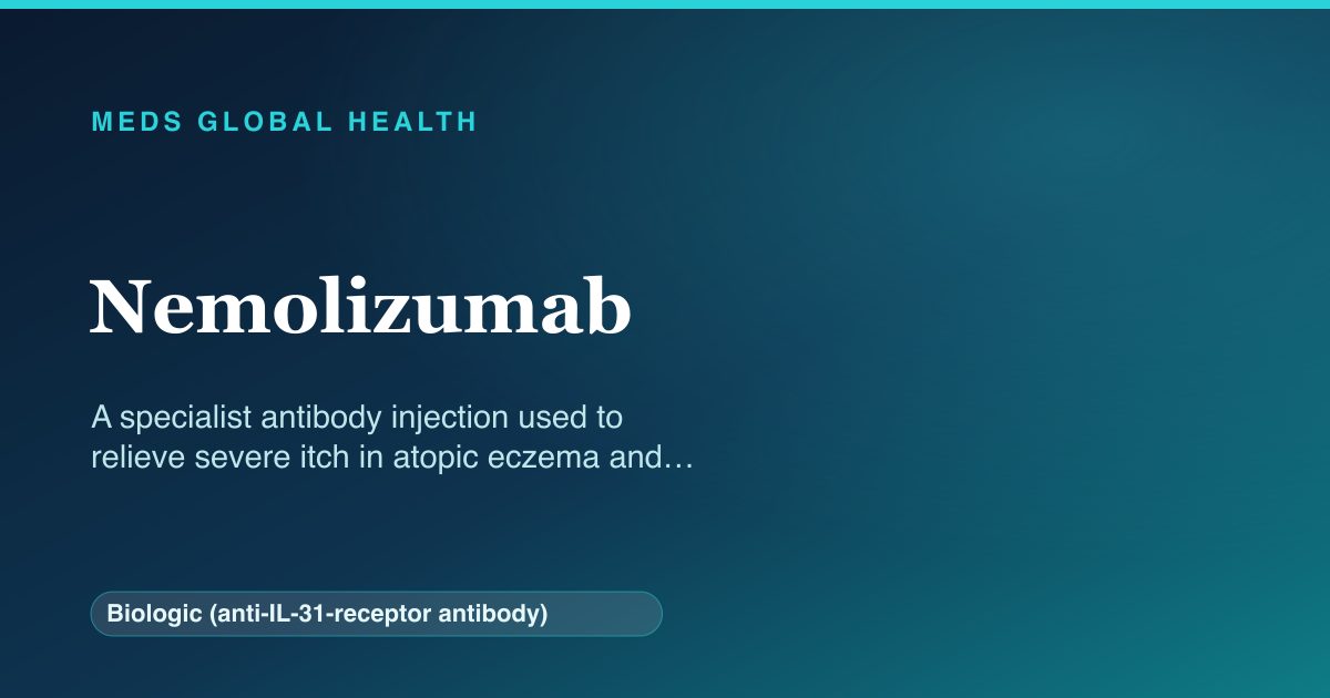 Nemolizumab (Biologic (anti-IL-31-receptor antibody)) — Meds Global Health reference card