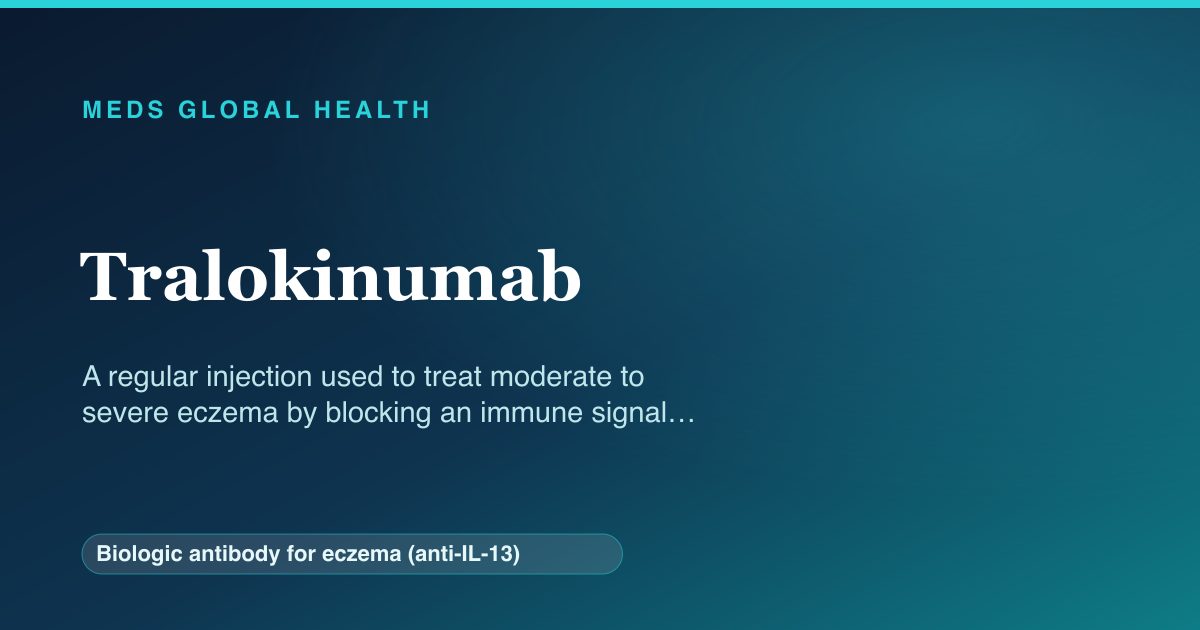 Tralokinumab (Biologic antibody for eczema (anti-IL-13)) — Meds Global Health reference card