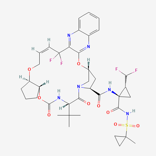 2D chemical (molecular) structure of Glecaprevir