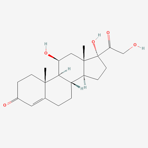 2D chemical (molecular) structure of Hydrocortisone (skin cream)